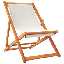 Strandstoelen 2 St Inklapbaar Stof Crèmewit Beige