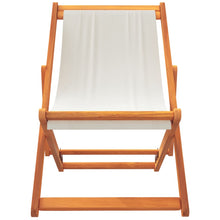 Strandstoelen 2 St Inklapbaar Stof Crèmewit Beige