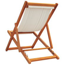 Strandstoelen 2 St Inklapbaar Stof Crèmewit Beige