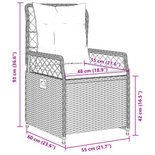 Tuinstoelen 2 St Verstelbaar Poly Rattan