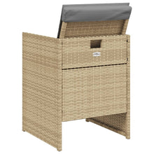 Tuinstoelen 4 St Met Kussens Poly Rattan Gemengd Beige