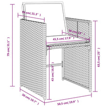 Tuinstoelen 4 St Met Kussens Poly Rattan Zwart