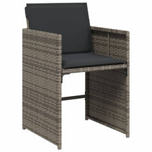 Tuinstoelen 4 St Met Kussens Poly Rattan Grijs