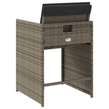 Tuinstoelen 4 St Met Kussens Poly Rattan Grijs