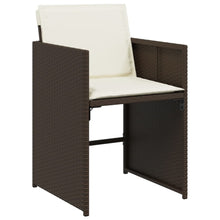 Tuinstoelen 4 St Met Kussens Poly Rattan Bruin