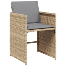 Tuinstoelen 4 St Met Kussens Poly Rattan Gemengd Beige Gerookt Eiken