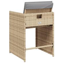 Tuinstoelen 4 St Met Kussens Poly Rattan Gemengd Beige Gerookt Eiken