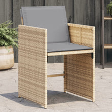 Tuinstoelen 4 St Met Kussens Poly Rattan Gemengd Beige Gerookt Eiken