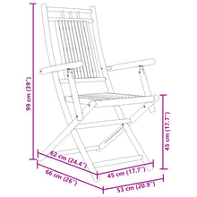 Tuinstoelen Inklapbaar 53X66X99 Bamboe