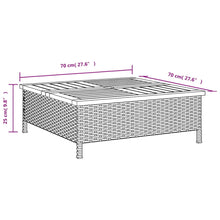 Tuintafel 70X70X25 Cm Poly Rattan En Acaciahout