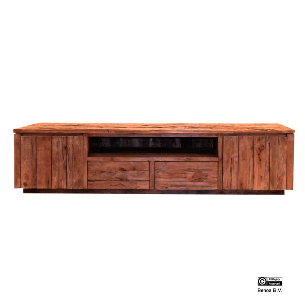 Bridge 2 Door 2 Drawer TV Cabinet Teak 200