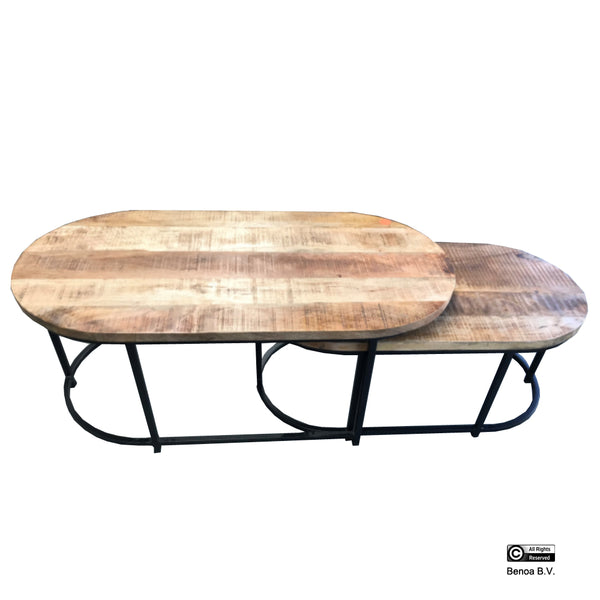 Iron Coffee Table Oval (Set of 2) 120