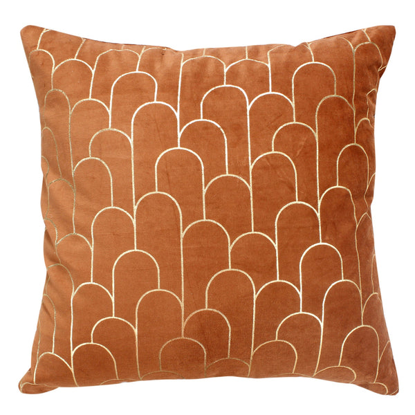 Kissen Art Deco Cognac 50x50 cm