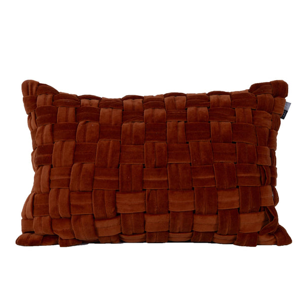 Kussen Velvet square| 40x60 cm | Cognac