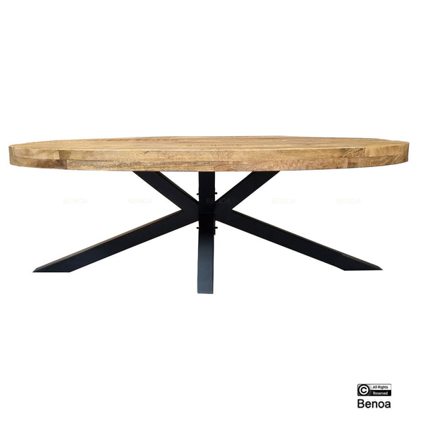 Mango Coffeetable 3+3 Oval top with spider leg