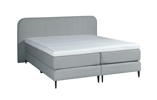 Mörgenn Bouclé Boxspring Grijs 160x200