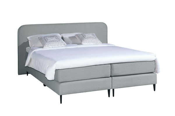 Mörgenn Bouclé Boxspring Grau 160x200