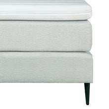 Mörgenn Bouclé Boxspring Weiß 160x200