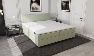 Mörgenn Aufbewahrung Boxspring Grün 140x200