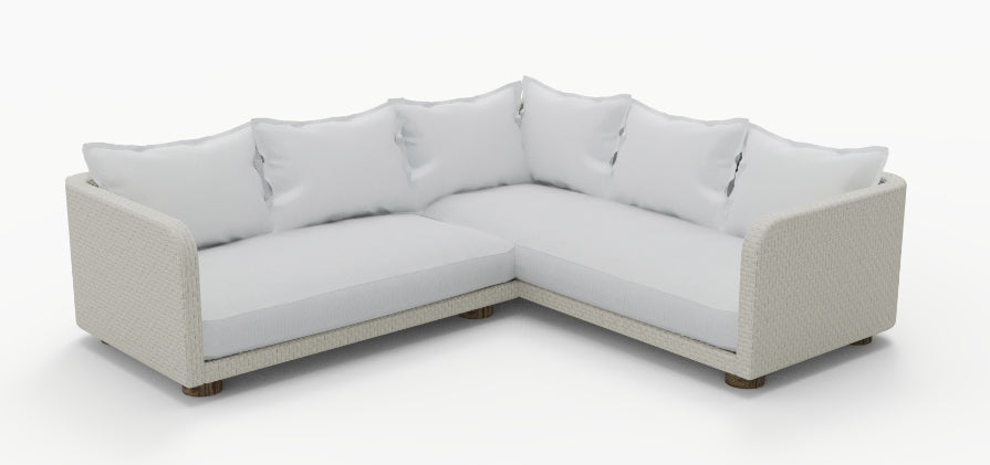 Nayan Lounge Hoek Set - Staal Poeder gecoat Oester