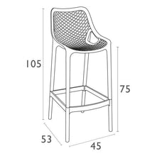 Baratti Hava Barkruk 75 Cm Wit (Per 4 Stuks)