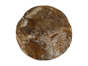 HSM Collection Beistelltisch Petrified -ø40-44x54-Sortiert/Schwarz-Stein/Metall