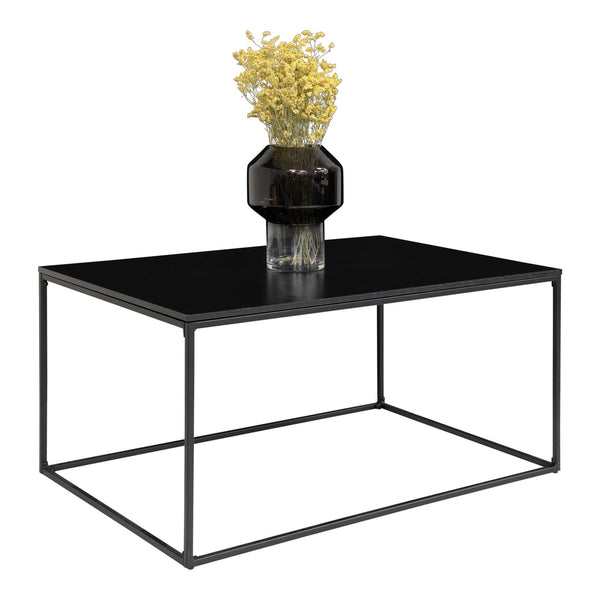 Vita Coffee Table - Coffee table with black frame and black top 90x60x45 cm