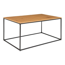 Vita Coffee Table - Coffee table with black frame and oak look top 90x60x45 cm