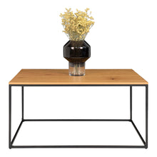 Vita Coffee Table - Coffee table with black frame and oak look top 90x60x45 cm