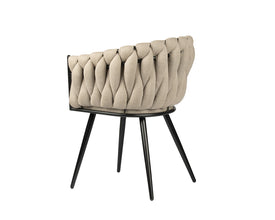 Wave chair beige (set van 2)